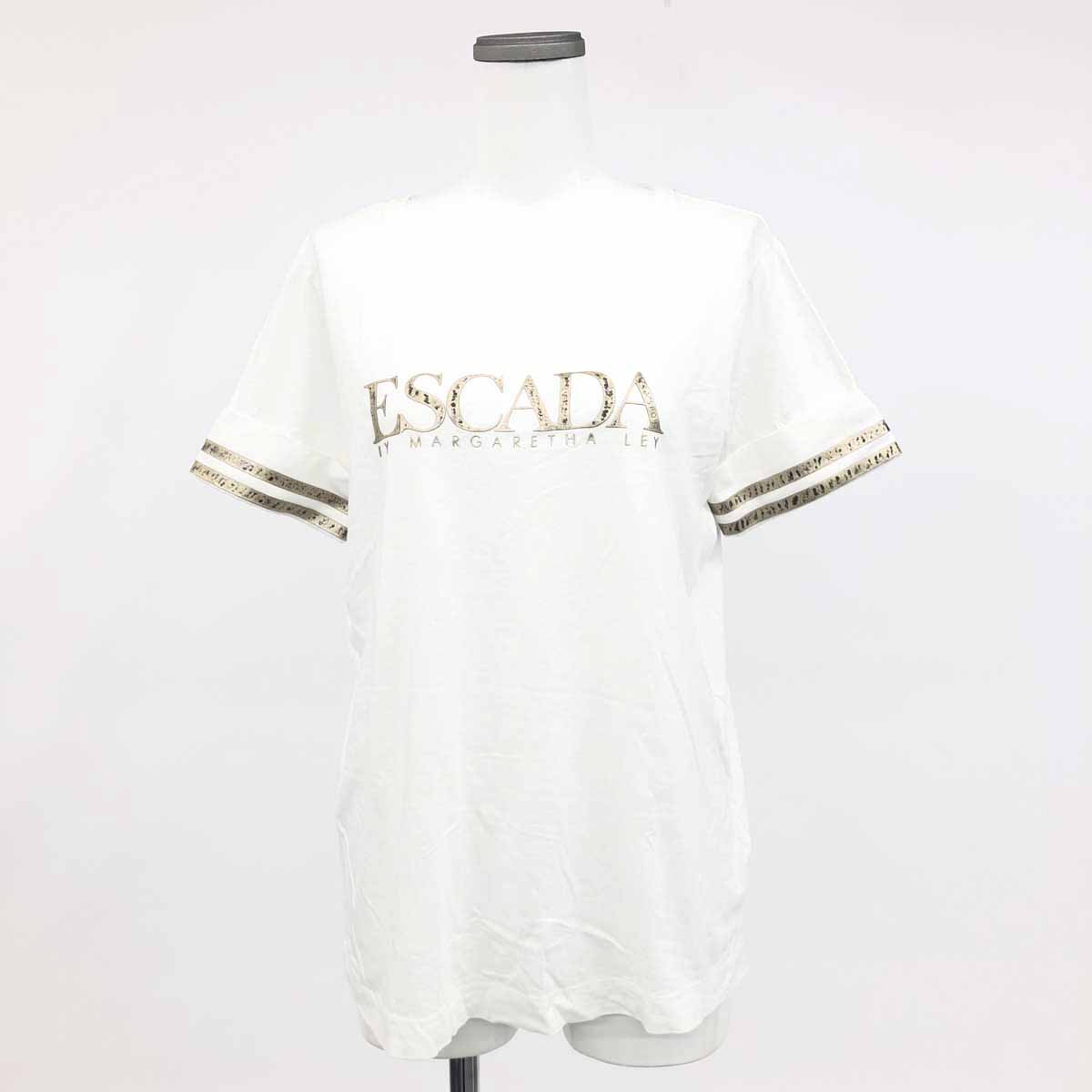 楽天市場】ESCADA エスカーダ 半袖ロゴTシャツ サイズS ホワイト