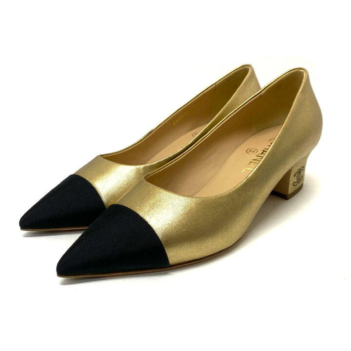 楽天市場】CHANEL シャネル パンプス 未使用品 38 G33274 