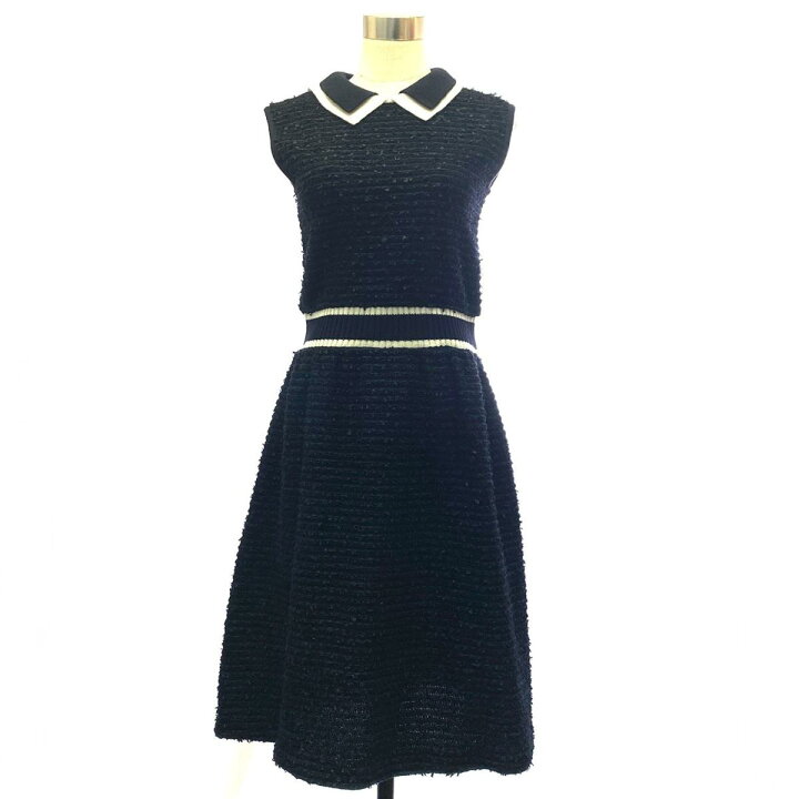 楽天市場】Rene ルネ ニットワンピース 美品 36 6142271A ネイビー 