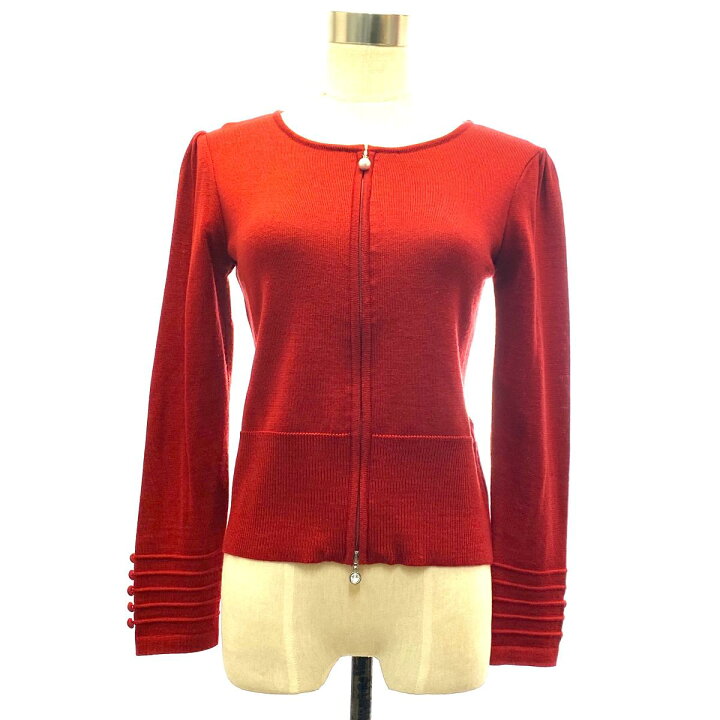 楽天市場】Rene ルネ 長袖カーディガン 美品 36 6842140 レッド ウール  