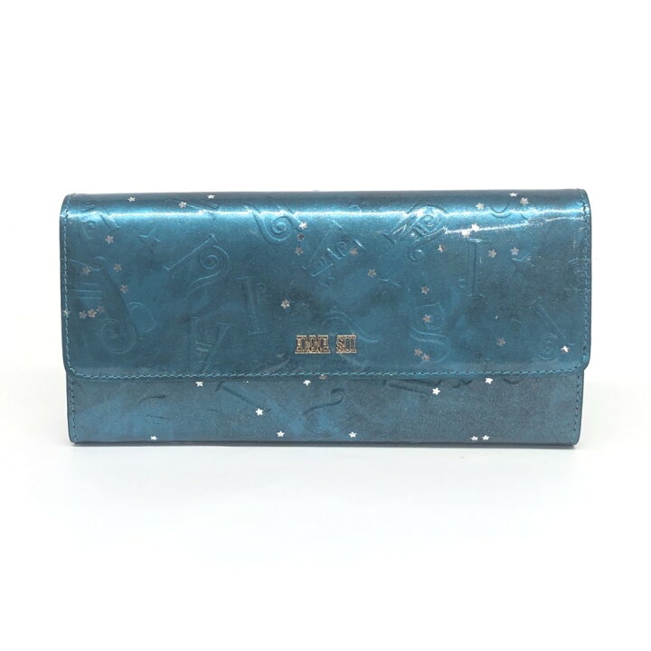 楽天市場】ANNA SUI アナスイ 長財布 新品同様 ブルー スパークリング 