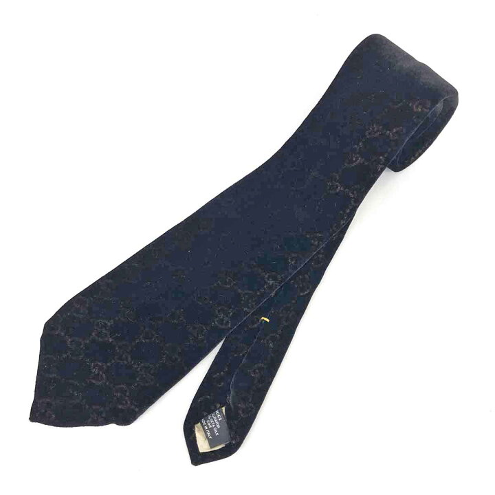 楽天市場】GUCCI グッチ ベロアネクタイ 良好 ブラック シルク100 