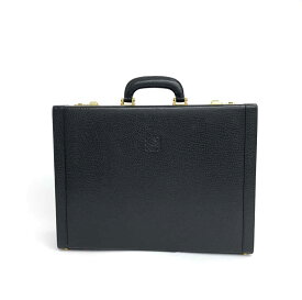 10%OFF!!★楽天スーパーセール対象商品★ LOEWE ロエベ ビジネスバッグ ブラック レザー ダイヤルロック メンズ ヴィンテージ ブリーフケース bag 書類鞄 A4 【中古】