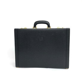 LOEWE ロエベ ビジネスバッグ ブラック レザー ダイヤルロック メンズ ヴィンテージ ブリーフケース bag 書類鞄 A4 【中古】
