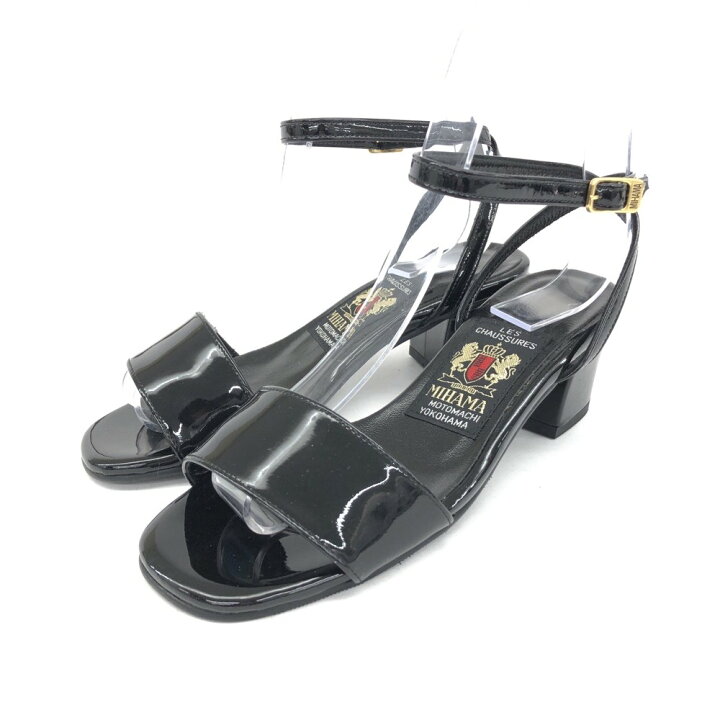 楽天市場】MIHAMA ミハマ サンダル 未使用品 21 1/2 ブラック エナメル 