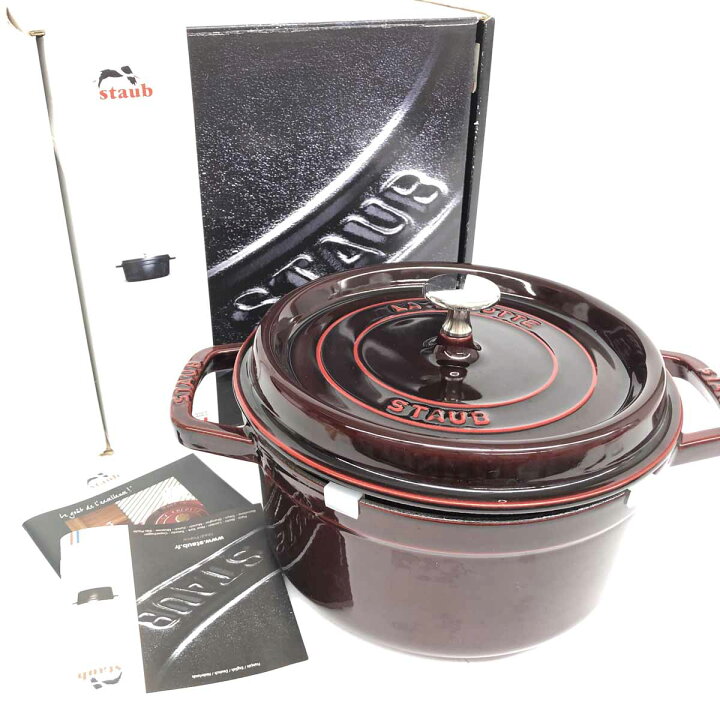 楽天市場】staub ストウブ ココットラウンド 22cm 箱付き 未使用品 