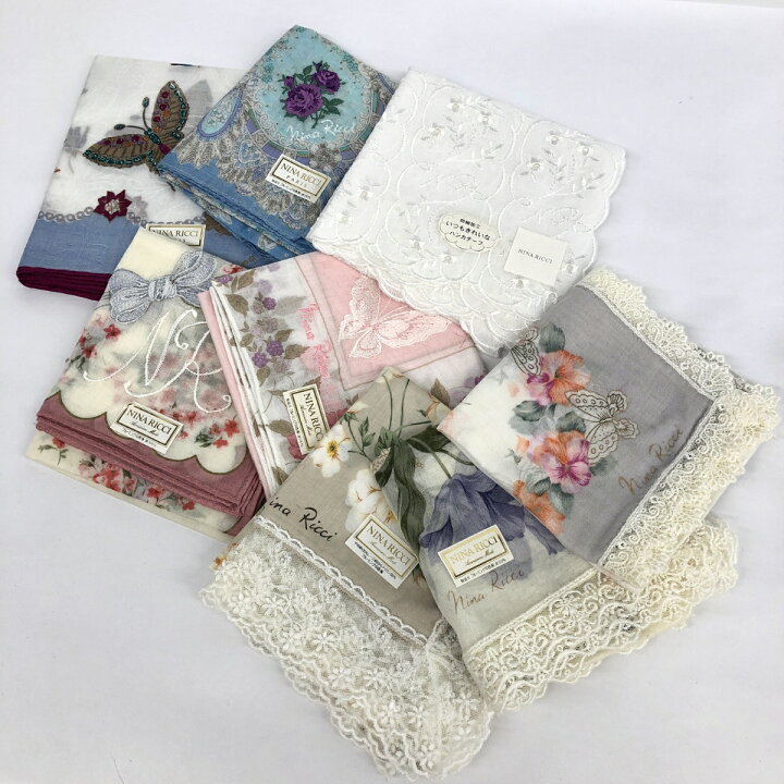 楽天市場】NINA RICCI ニナリッチ ハンカチ 8枚セット 未使用品  