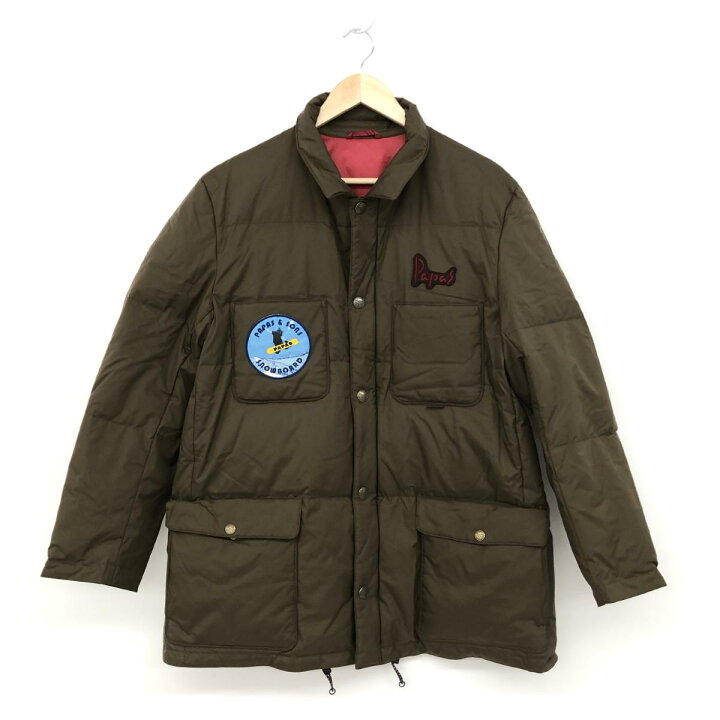 楽天市場】PAPAS パパス ダウンジャケット 50 L カーキ メンズ  