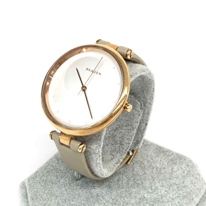 楽天市場】Skagen スカーゲン 腕時計 クオーツ 美品 ゴールドカラー 