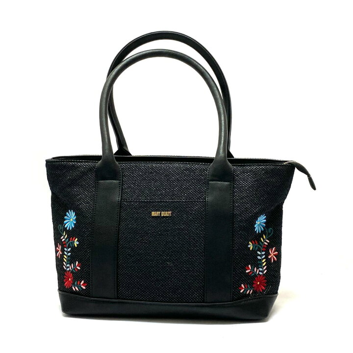 楽天市場】MARY QUANT マリークワント トートバッグ 良好 ブラック 花  