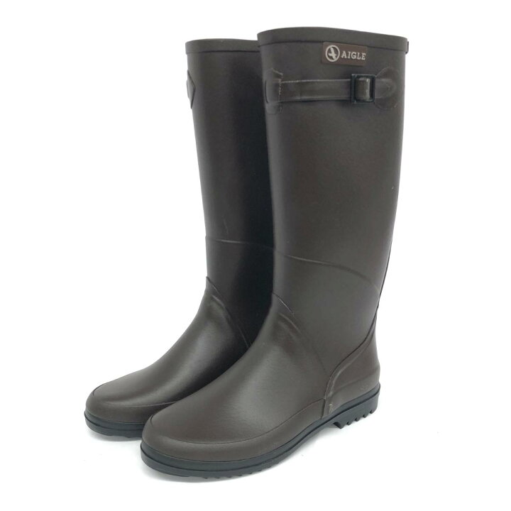 楽天市場】AIGLE エーグル レインブーツ 美品 サイズ37 ブラウン 