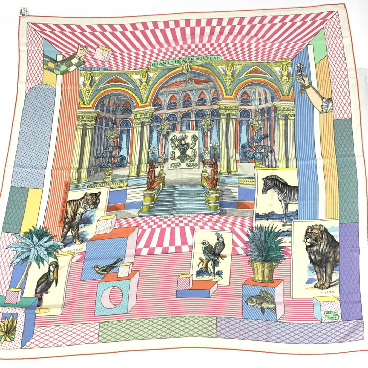 楽天市場】HERMES エルメス GRAND THEATRE NOUVEAU カレ140 ストール 