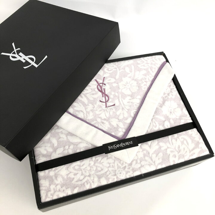 楽天市場】YvesSaintLaurent(YSL) イヴサンローラン 綿毛布 箱付き 美 
