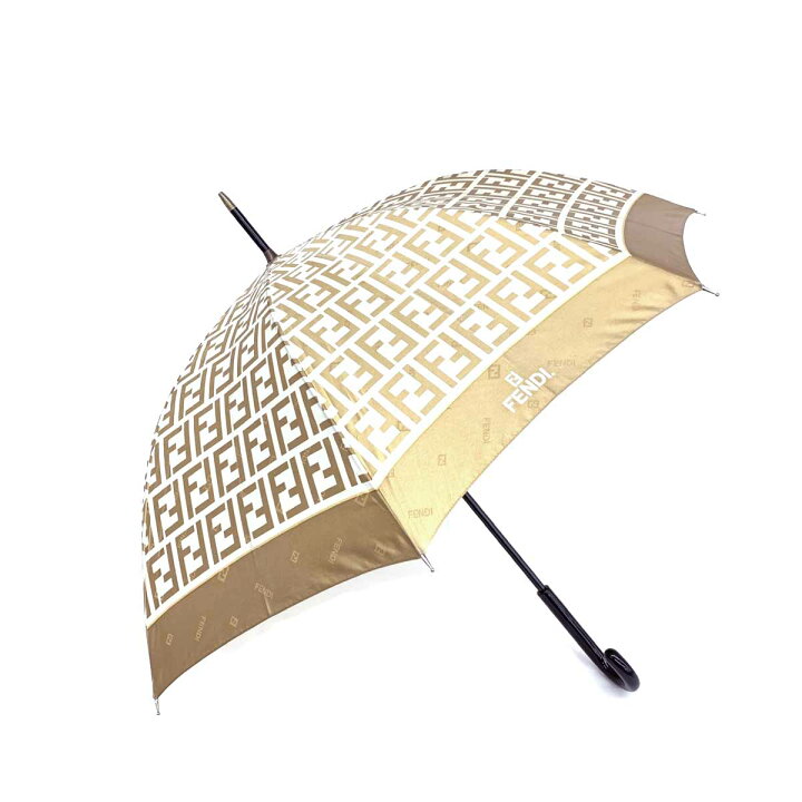 楽天市場】FENDI フェンディ 長傘 ゴールドカラー×ホワイト ズッカ柄  