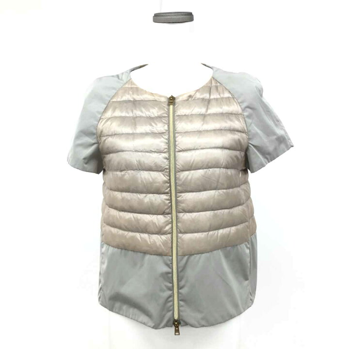 楽天市場】HERNO ヘルノ 半袖ダウンジャケット グレー レディース  