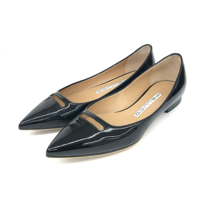 楽天市場】PELLICO ペリーコ パンプス 美品 35 1/2 ブラック エナメル  