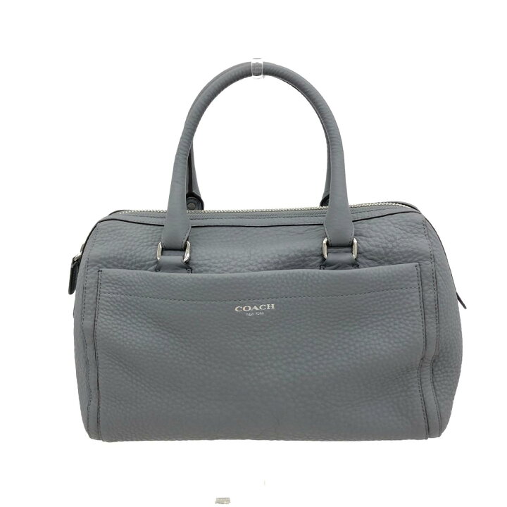 楽天市場】COACH コーチ ボストンバッグ グレー ぺルプドレザー 