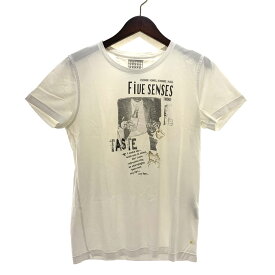 FENDI フェンディ Tシャツ 44 ホワイト ユニセックス ブランド トップス イタリア製 古着 半袖 カットソー KO1014【中古】202401