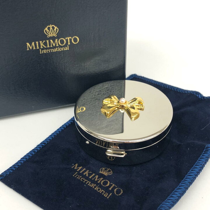 楽天市場】MIKIMOTO ミキモト ミラー付小物入れ 箱付き 美品 シルバー 