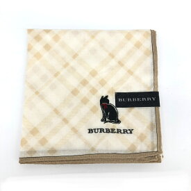 ★20%OFFクーポン配布中★ 6月10日まで BURBERRY LONDON バーバリーロンドン ハンカチ 未使用品 ベージュ コットン メンズ 贈答品 引き出物 ギフト 【中古】 【202403SSG20】