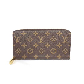 LOUIS VUITTON ルイヴィトン ジッピーウォレット モノグラム　フューシャ 長財布 美品 M41895 ブラウン レディース RFID 服飾小物 【中古】