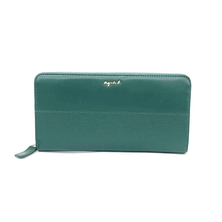 楽天市場】agnes b. アニエスベー 長財布 未使用品 グリーン レザー  