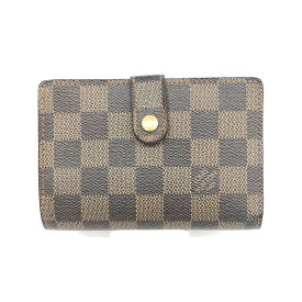 LOUIS VUITTON ルイヴィトン ポルトフォイユヴィエノワ 二つ折りがま口財布 N61674/CA0017 ブラウン ダミエ エベヌ ユニセックス 財布 ウォレット サイフ 札入れ 【中古】