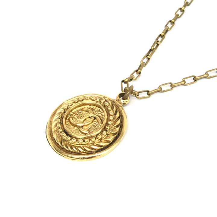 楽天市場】CHANEL シャネル ネックレス ゴールドカラー ヴィンテージ 