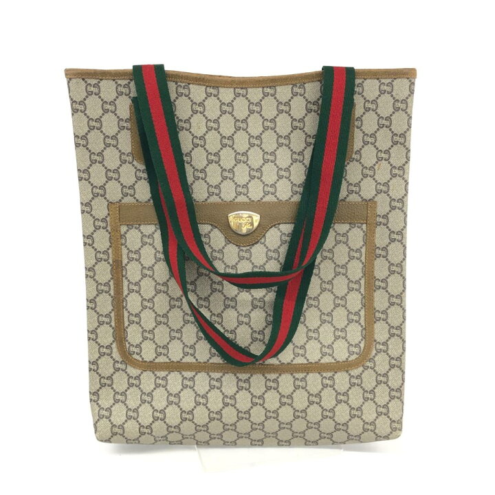 楽天市場】GUCCI PLUS グッチプラス トートバッグ ベージュ PVC 