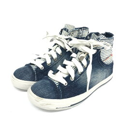 DIESEL ディーゼル スニーカー 未使用品 EUR31 ブルー デニム キッズ 子供靴 シューズ shoes キッズ 【中古】 【202403SSG20】