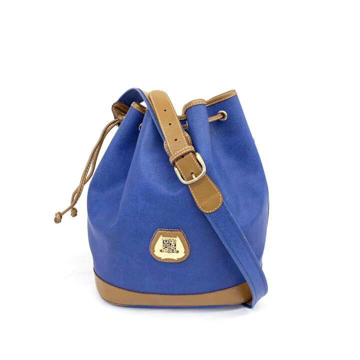 楽天市場】LANCEL ランセル ショルダーバッグ ブルー レザー 巾着 