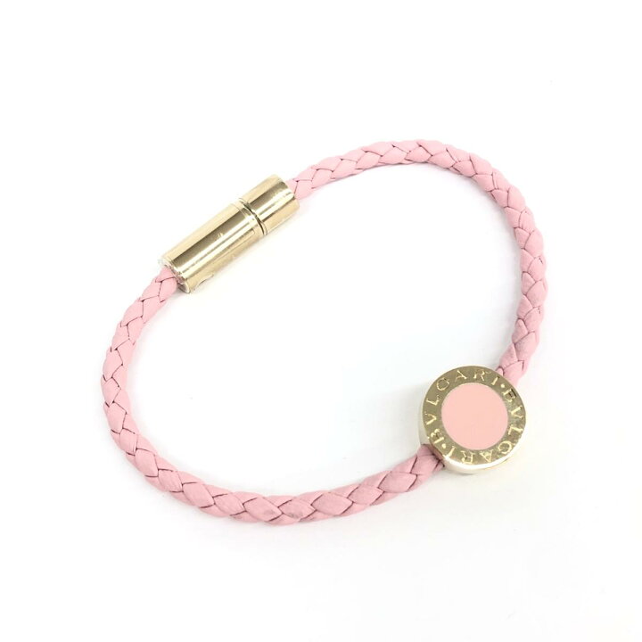 楽天市場】BVLGARI ブルガリ ブレスレット 美品 ピンク 編み込み 