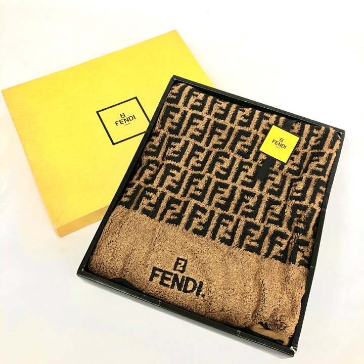 楽天市場】FENDI フェンディ バスタオル 箱付き 美品 ブラウン 綿100 