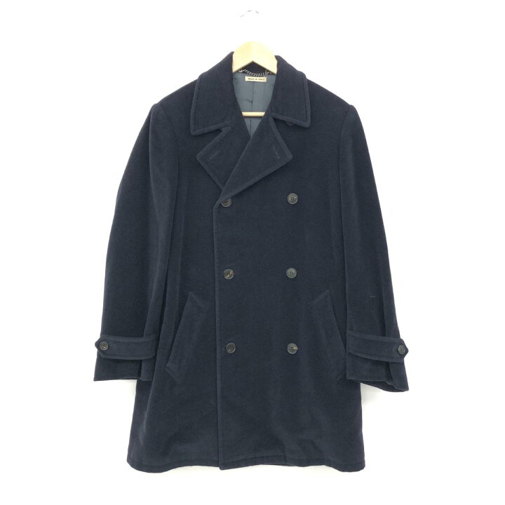 楽天市場】HERMES エルメス ダブルコート サイズ46 ネイビー アンゴラ  