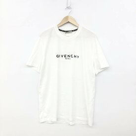 GIVENCHY ジバンシィ 半袖カットソー 未使用品 大きいサイズXL ホワイト コットン メンズ デストロイロゴ トップス Tシャツ 【中古】