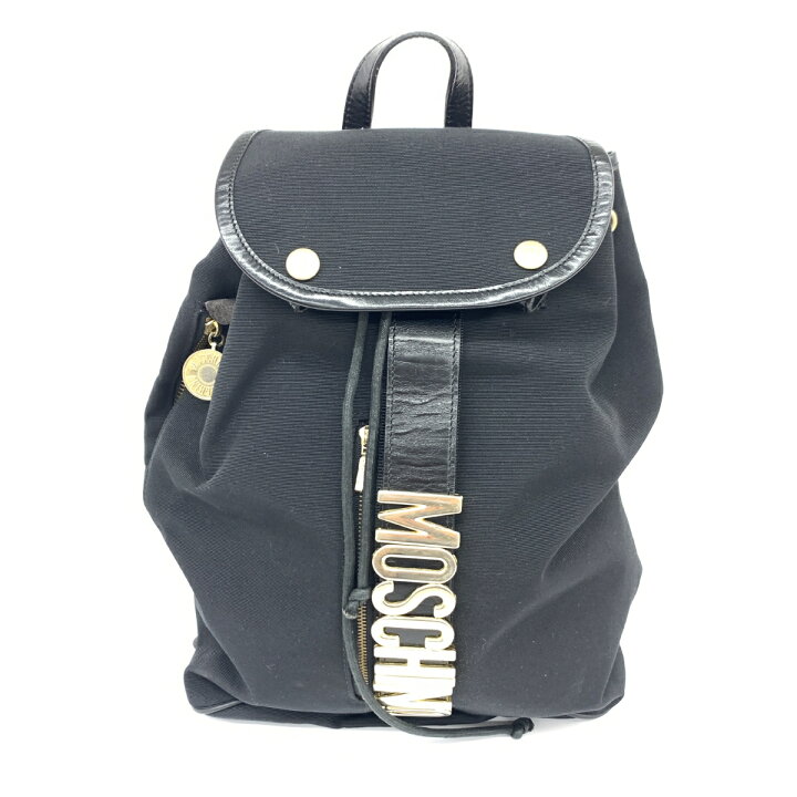 楽天市場】MOSCHINO モスキーノ リュック ブラック ナイロン ロゴ 