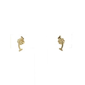 TIFFANY&Co. ティファニー K18YGピアス ゴールドカラー Au750 Tスマイル レディース 総重量:1.6g jewelry ジュエリー 【中古】