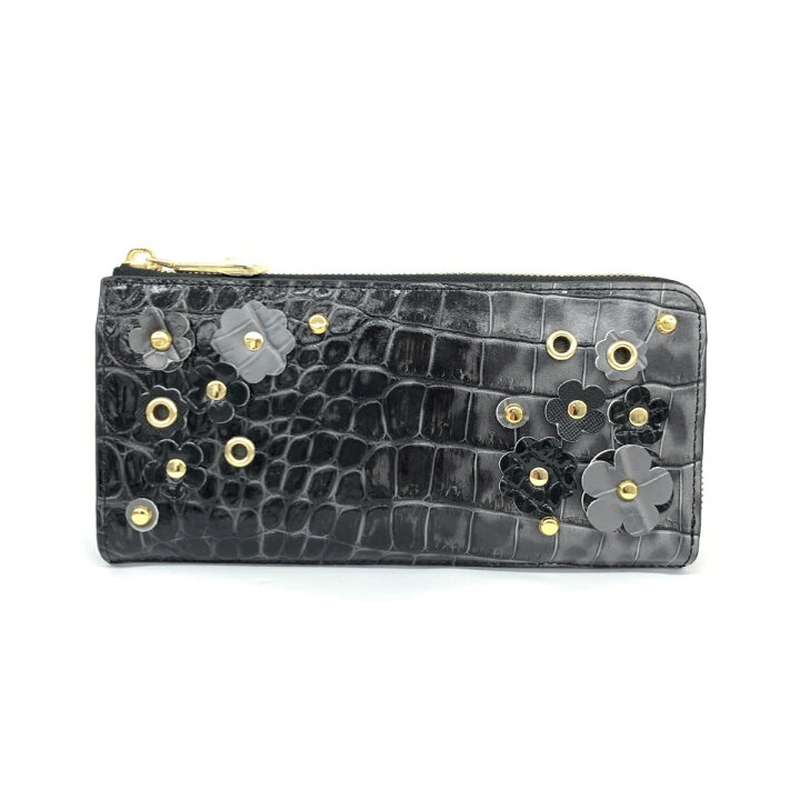 楽天市場】LEATHER JEWELS レザージュエルズ 長財布 美品 ブラック 