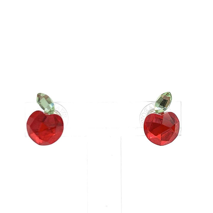 楽天市場】SWAROVSKI スワロフスキー ピアス 良好 レッド リンゴ