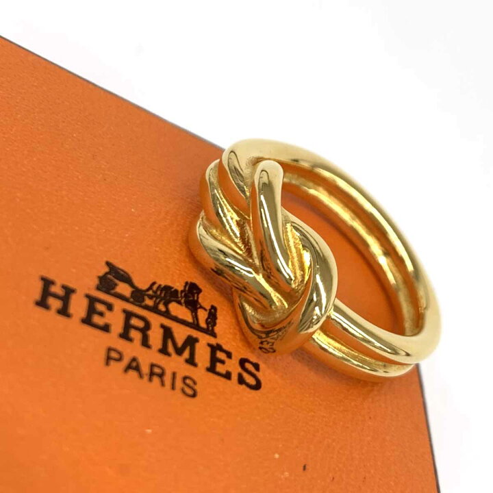 楽天市場】HERMES エルメス アタメ スカーフリング 良好 ゴールド 