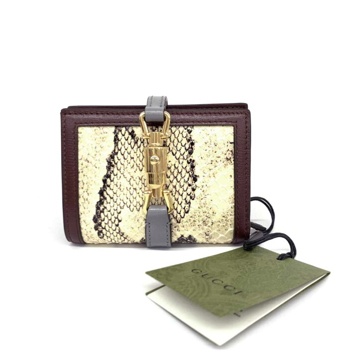 ✨未使用展示品・箱保証書付✨GUCCI ミニ財布ジャッキーGGラインシマ 