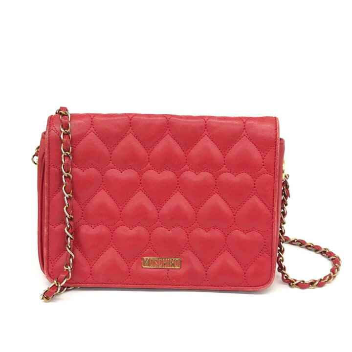 楽天市場】MOSCHINO モスキーノ ショルダーバッグ レッド ハート 