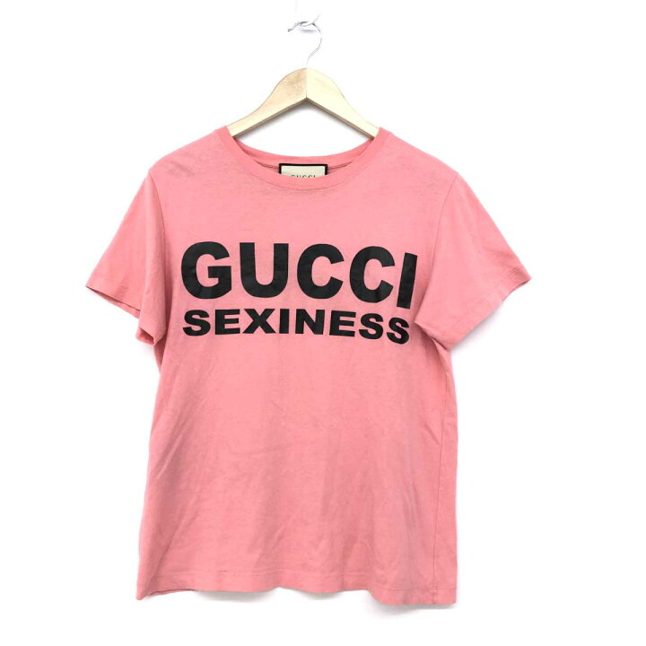 楽天市場】GUCCI グッチ 半袖ロゴTシャツ サイズM ピンク レディース  