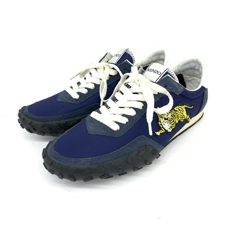 楽天市場】KENZO ケンゾー スニーカー 良好 41 ネイビー スエード  