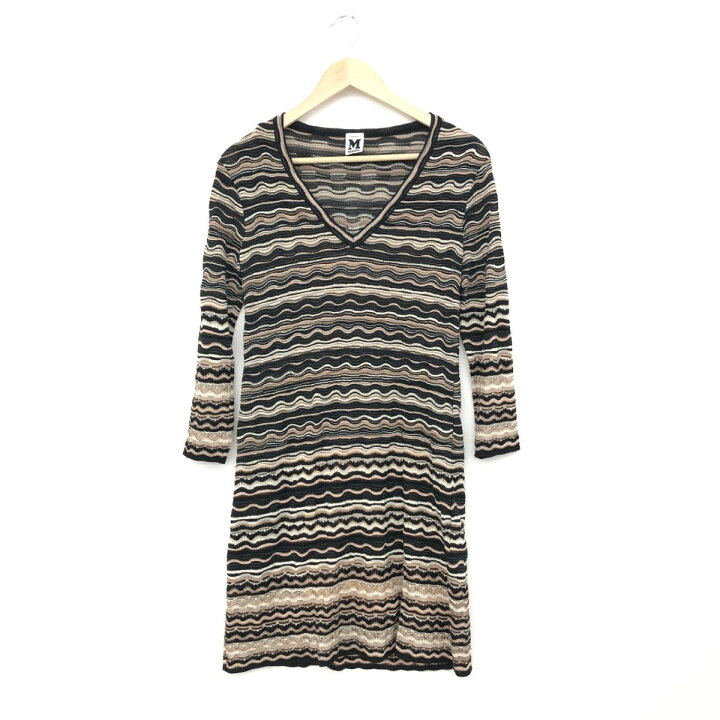 楽天市場】MISSONI ミッソーニ 長袖ワンピース サイズ40 ブラック  
