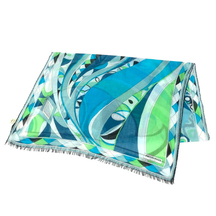 EMILIO PUCCI ストール ブルー（楽天市場】EMILIO PUCCI エミリオ 