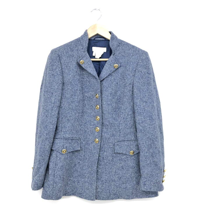 楽天市場】ESCADA エスカーダ ツイードジャケット サイズ36 ブルー 