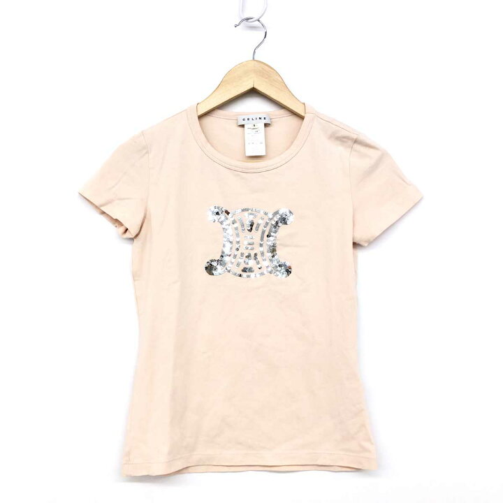 楽天市場】CELINE セリーヌ 半袖Tシャツ サイズS ピンク コットン 