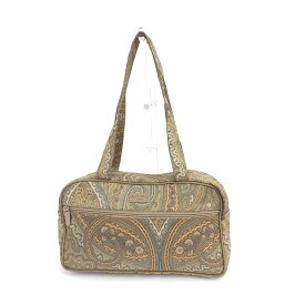 ETRO エトロ ハンドバッグ 良好 ベージュ ナイロン ペイズリー柄 レディース ANA機内販売 肩掛け bag 鞄 【中古】 【202404】