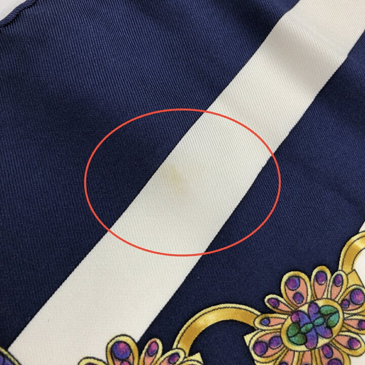 楽天市場】HERMES エルメス スカーフ ネイビー シルク100％ 花の中で  